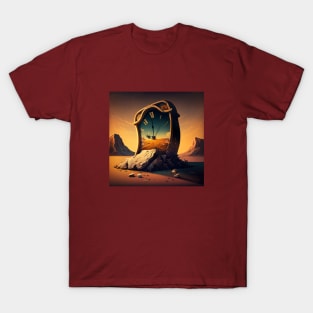 Illustration The Persistence of Memory in Salvador Dali's style T-Shirt